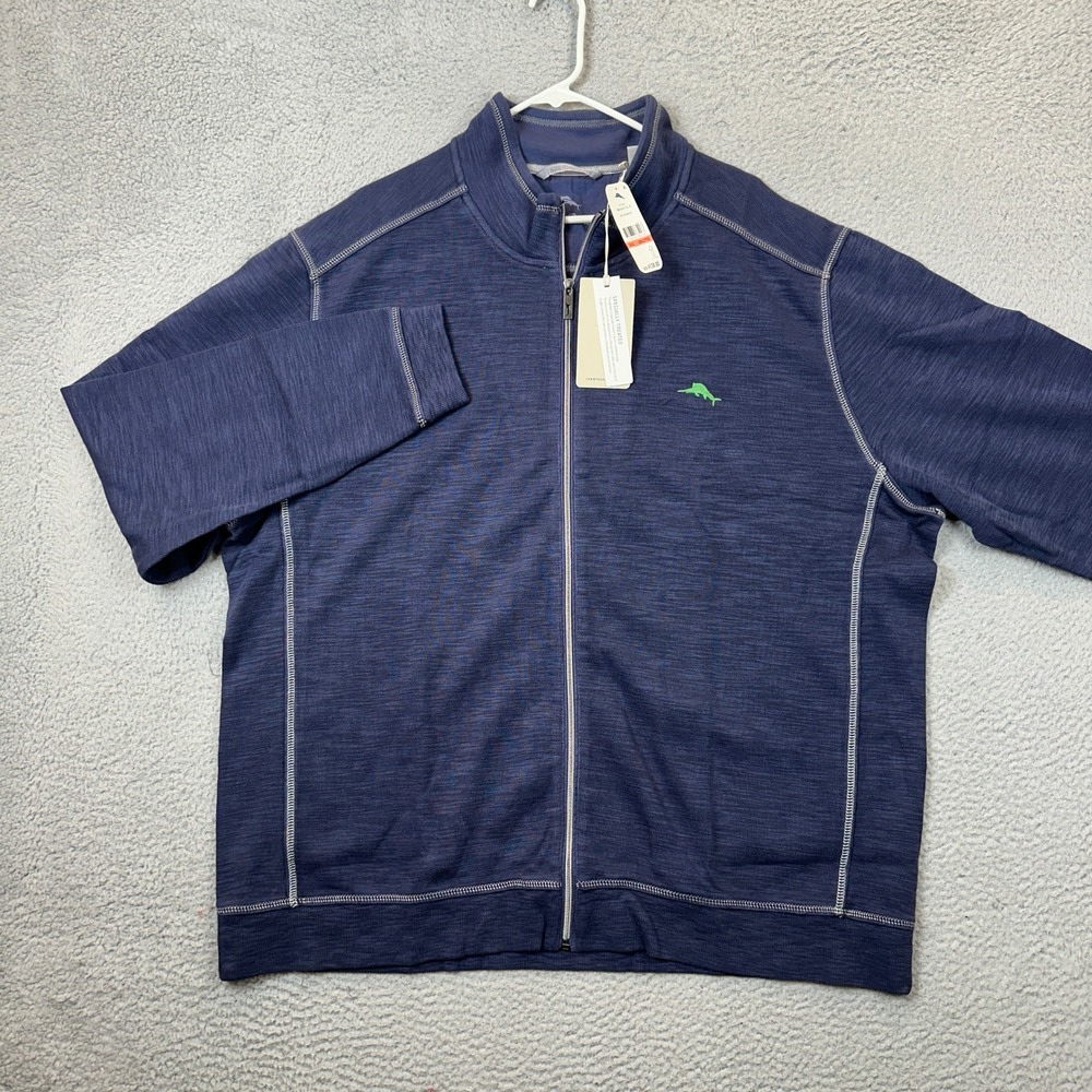Tommy Bahama Jacket Mens XXXL Tobago Bay Full Zip Ocean Deep Blue NEW